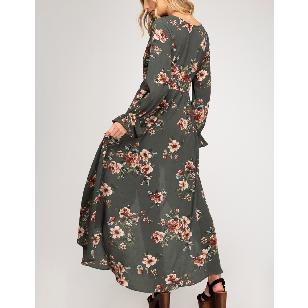 Floral Print Maxi Cardigan - Picture 2 of 6